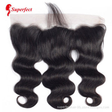Wholesale Cheap 100% Cuticle Aligned Virgin Hair Transparent Thin Swiss Lace 13x4  Film Lace Frontal Closure